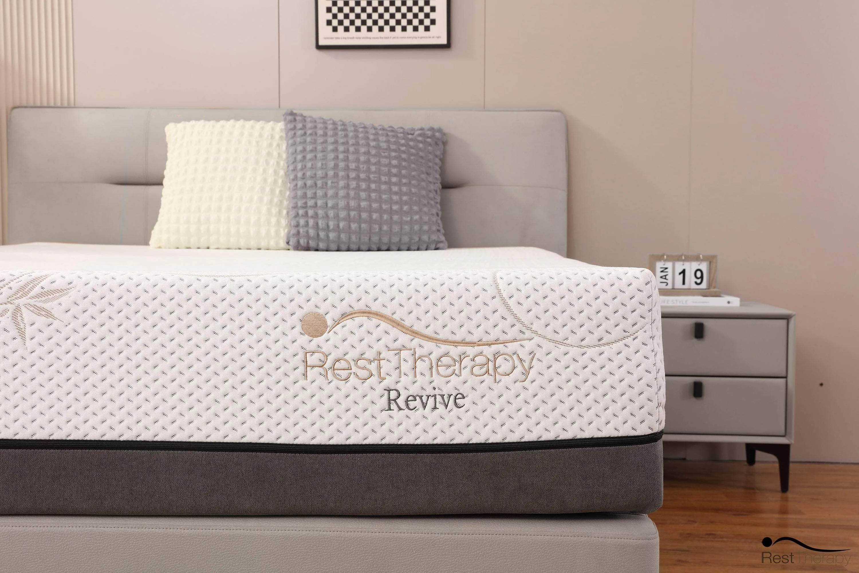 12 Inch Revive Bamboo Cool Gel Memory Foam Mattress - Available in 3 Sizes