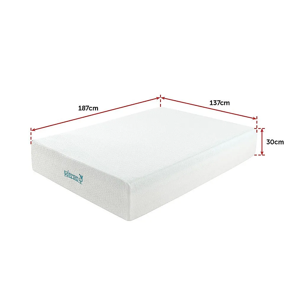 30cm Green Tea Memory Foam Double Mattress, CertiPUR Approved