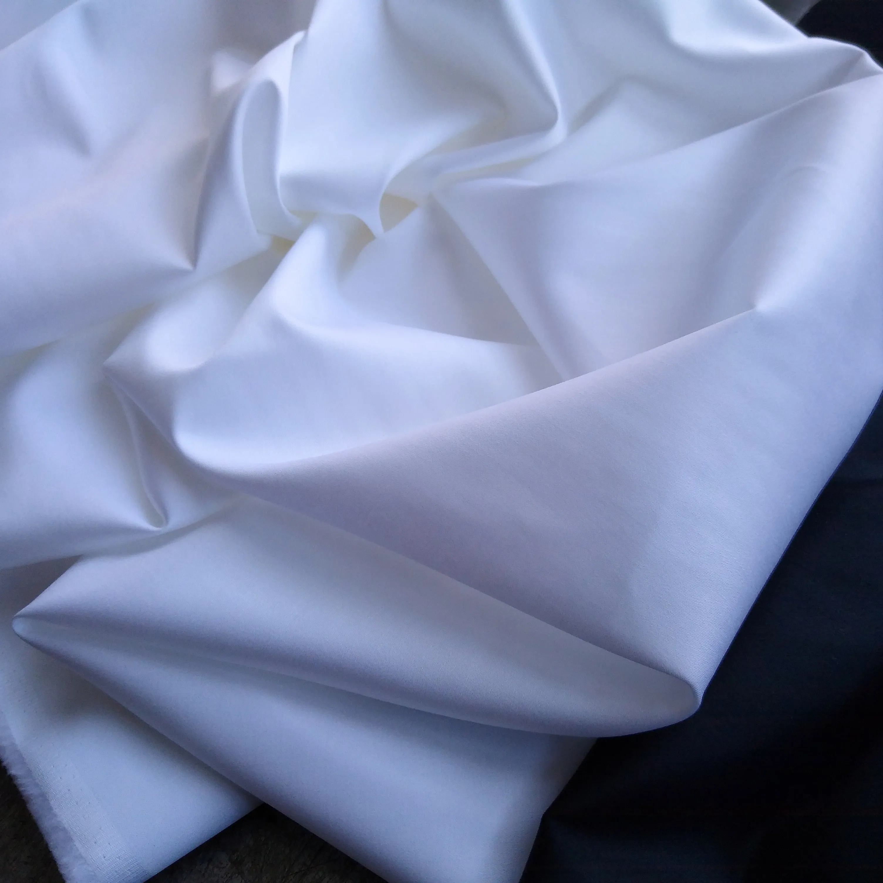 4oz Cotton Sateen / White