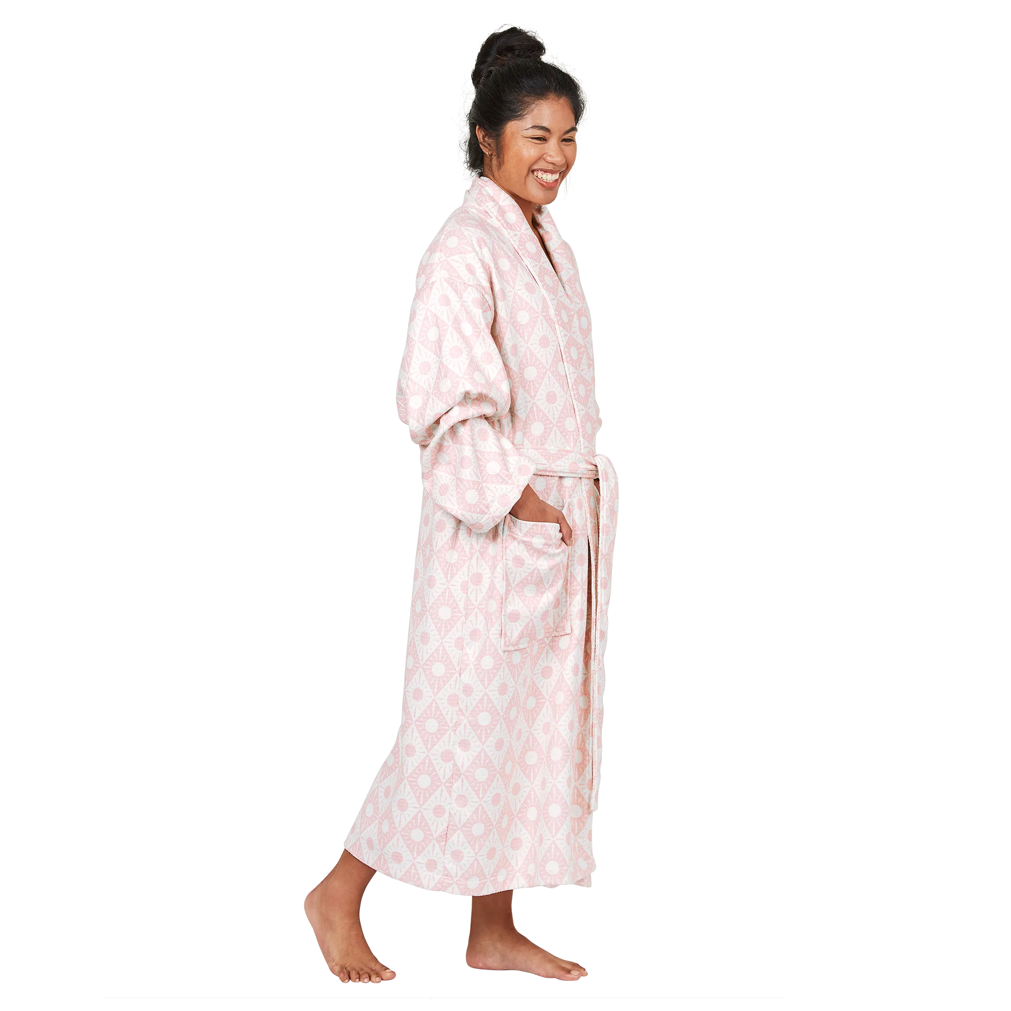 Bath Robe Set - Diamond Pink