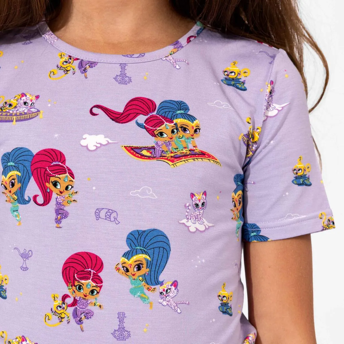 Bellabu Bear Shimmer and Shine Genies Bamboo Kids Short Set Pajamas