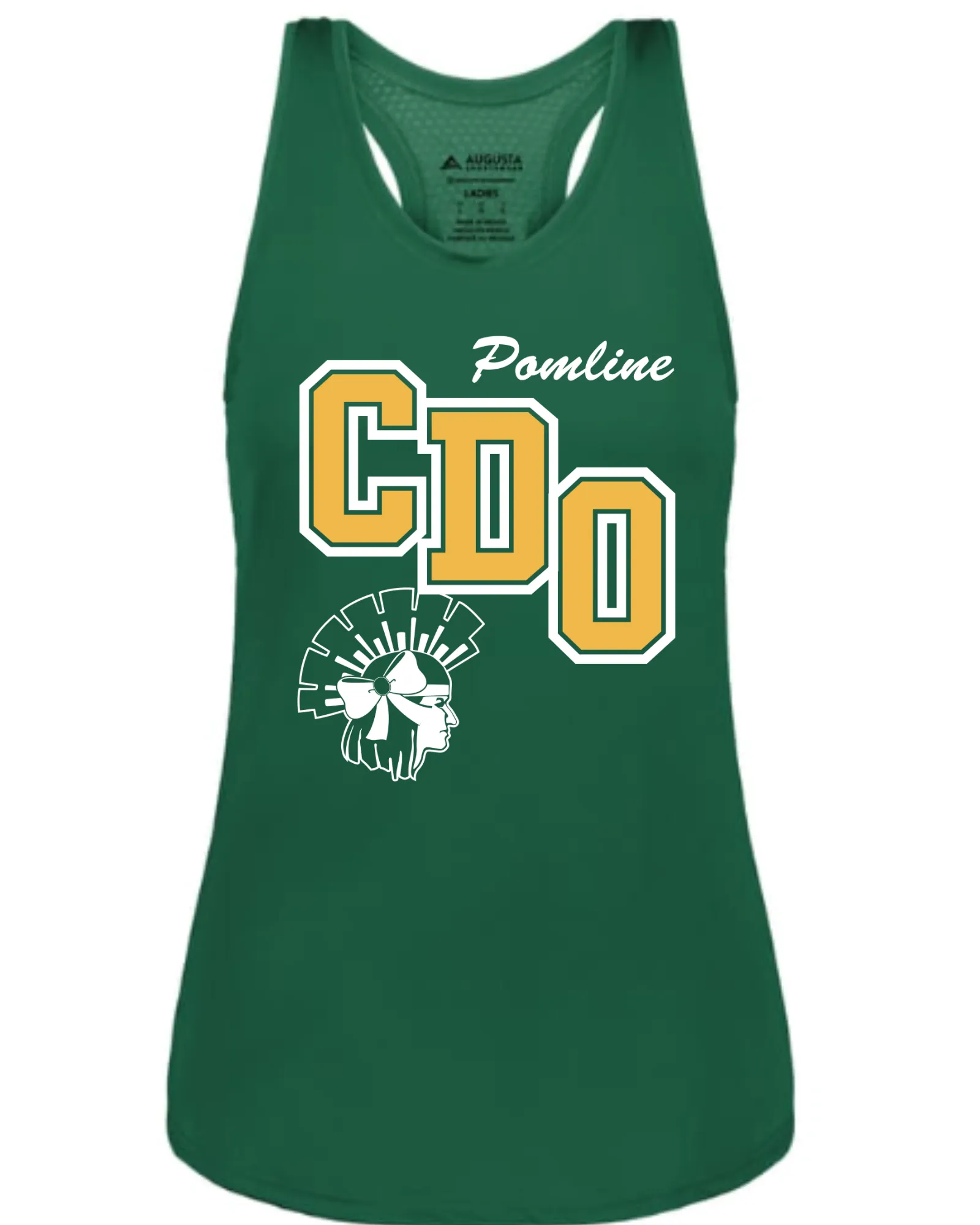 CDO Pomline Green Racerback Tank Augusta Sportswear