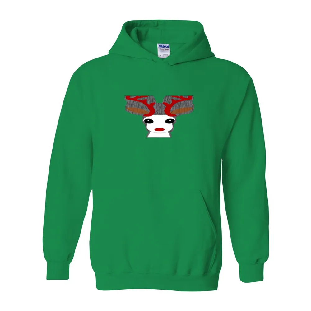 Christmas Reindeer Unisex Heavy Blend Cotton Christmas Hoodie