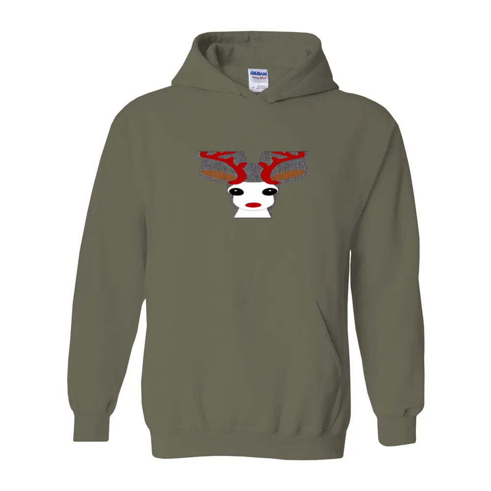 Christmas Reindeer Unisex Heavy Blend Cotton Christmas Hoodie