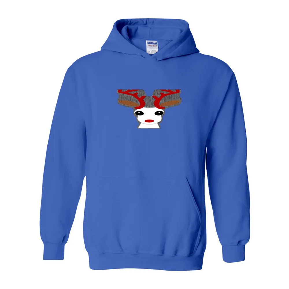 Christmas Reindeer Unisex Heavy Blend Cotton Christmas Hoodie