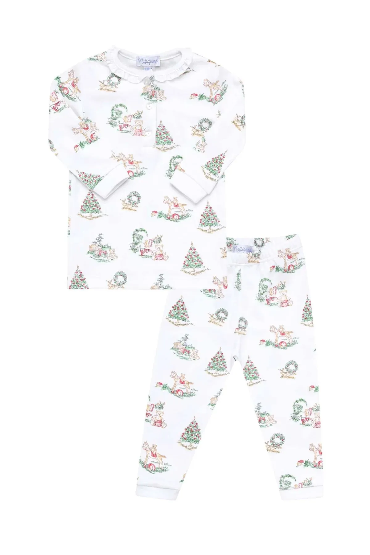 Christmas Toile Girl Pajamas