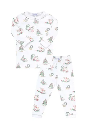 Christmas Toile Girl Pajamas