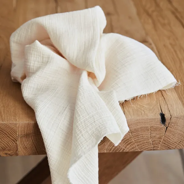 Crinkle Double Gauze / Creamy White