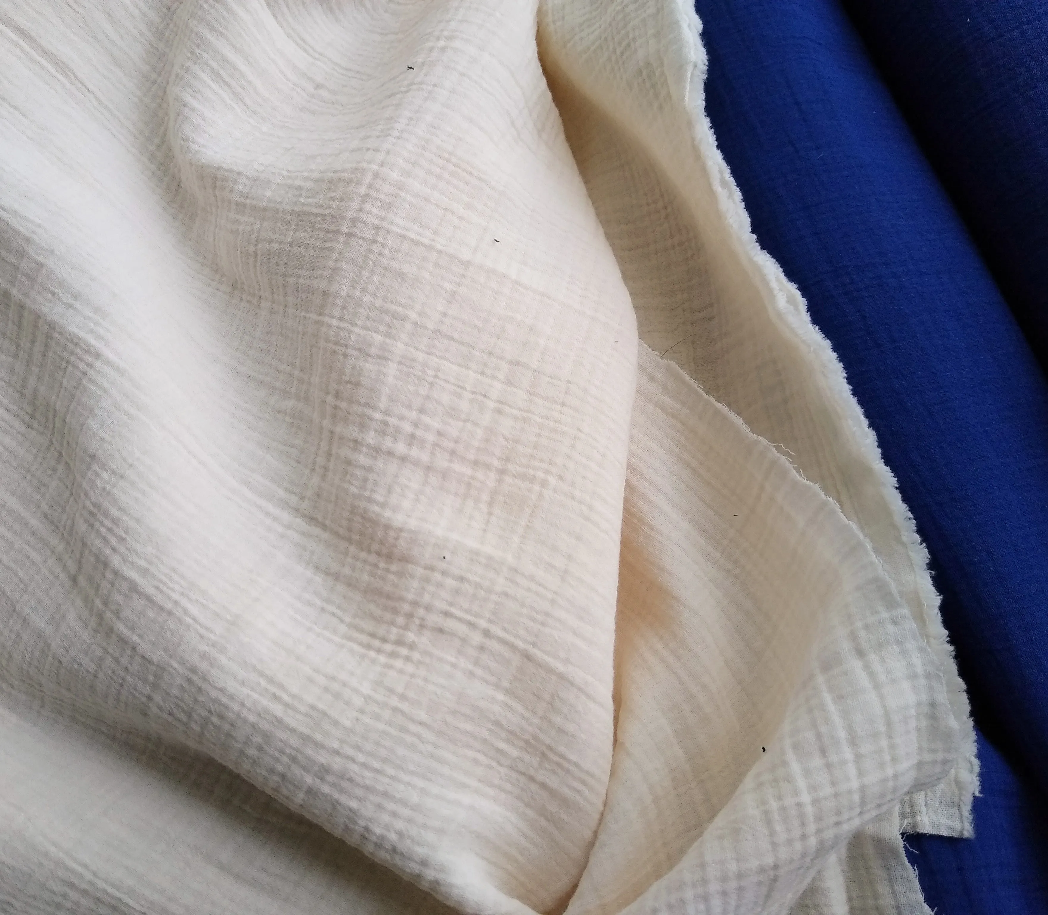 Crinkle Double Gauze / Creamy White