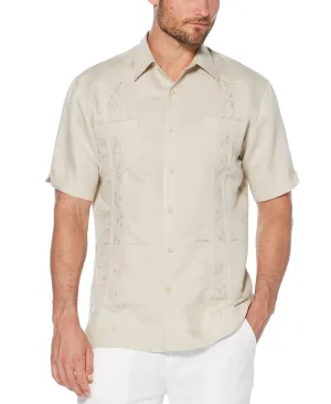 Cubavera short sleeve embroidered guayabera shirt, multi