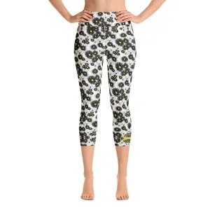 Daisy Yoga Capri Leggings