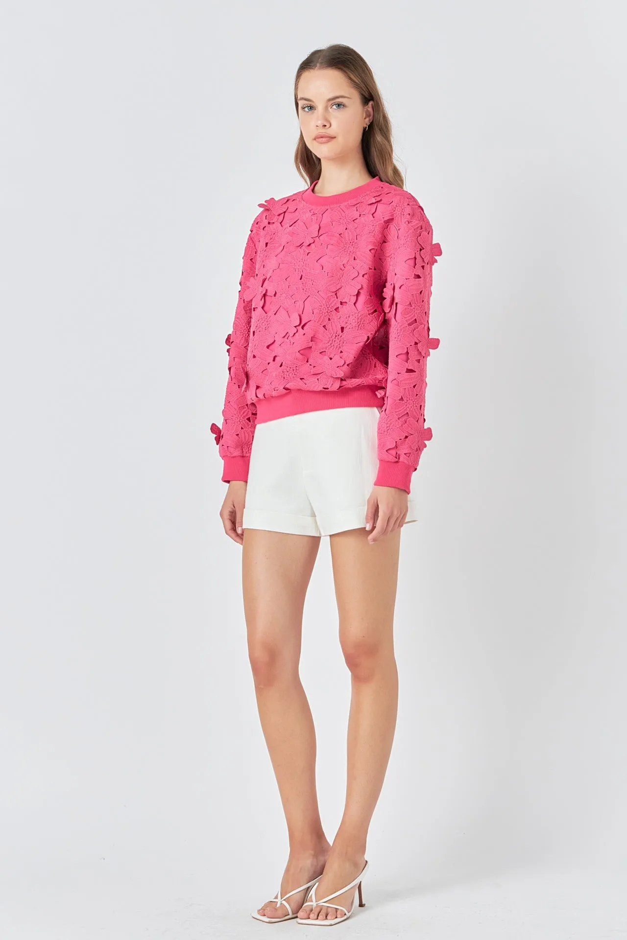 Endless Rose - Floral Lace Sweater