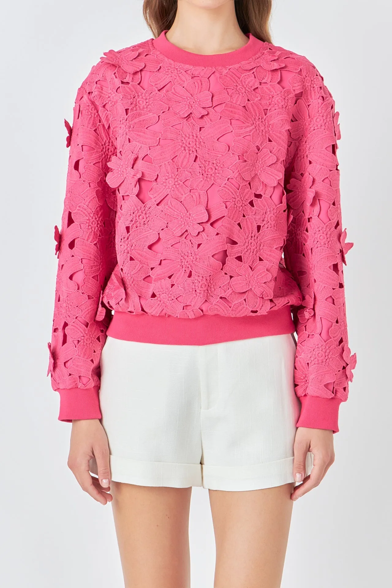 Endless Rose - Floral Lace Sweater