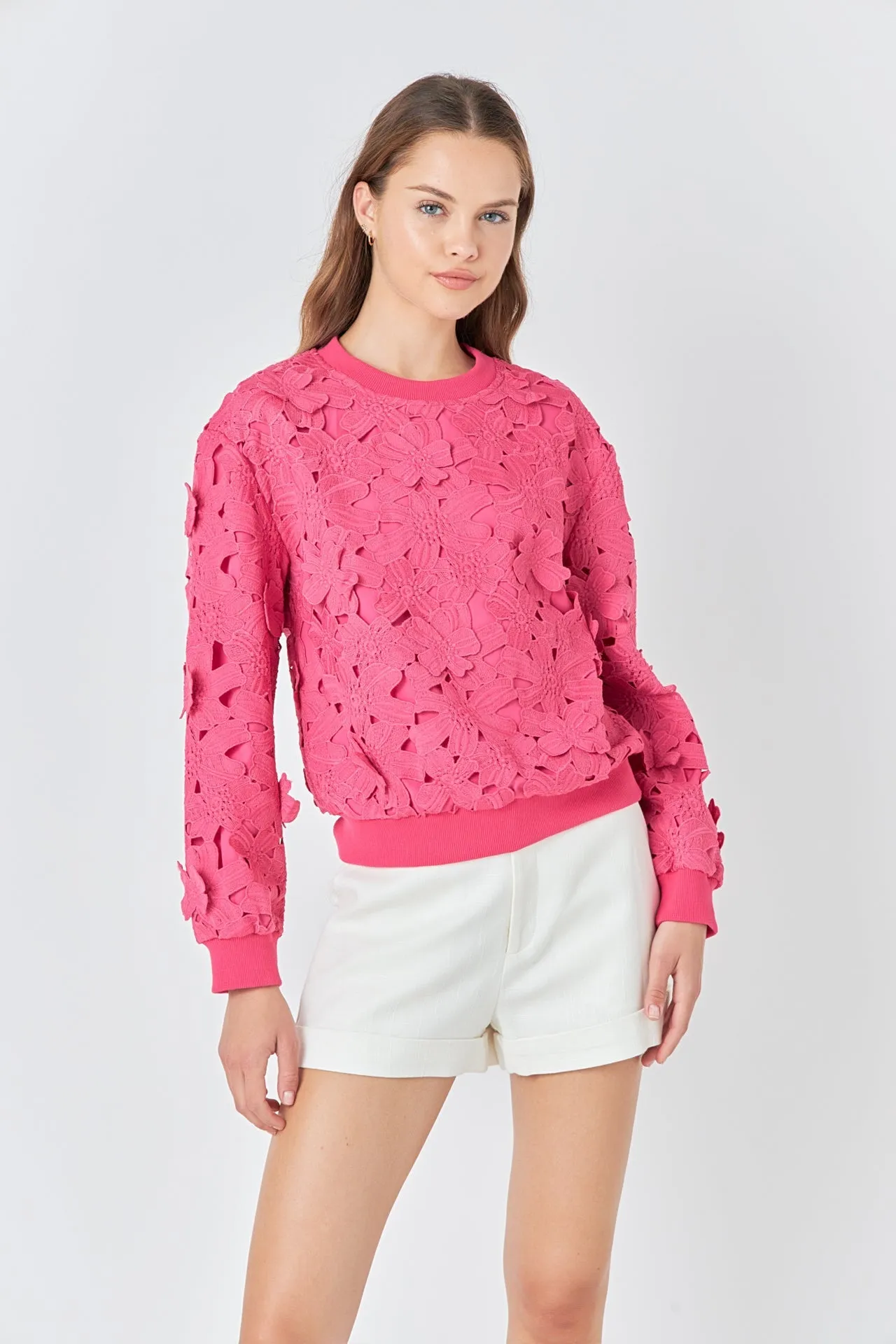 Endless Rose - Floral Lace Sweater