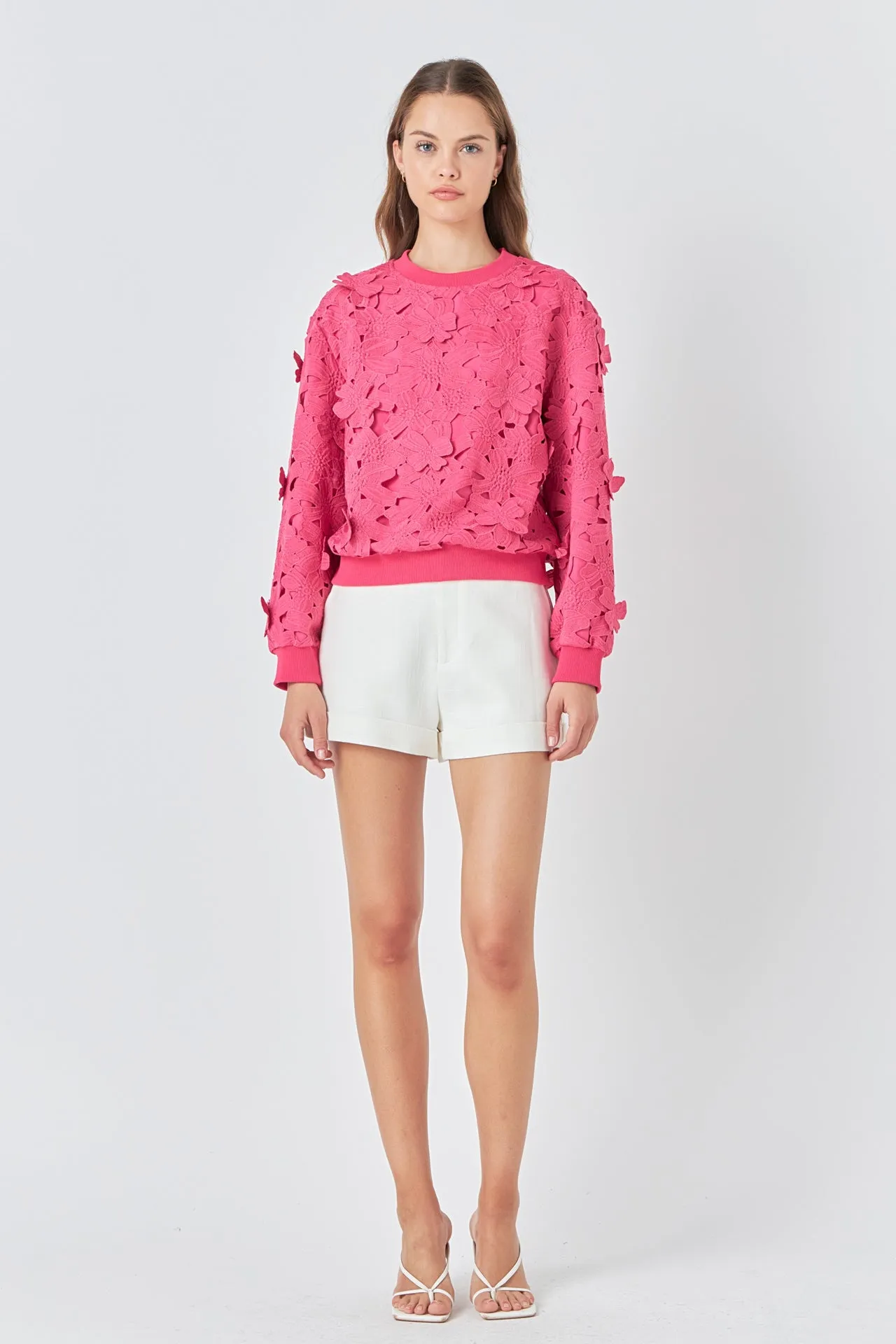 Endless Rose - Floral Lace Sweater