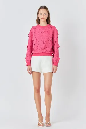 Endless Rose - Floral Lace Sweater