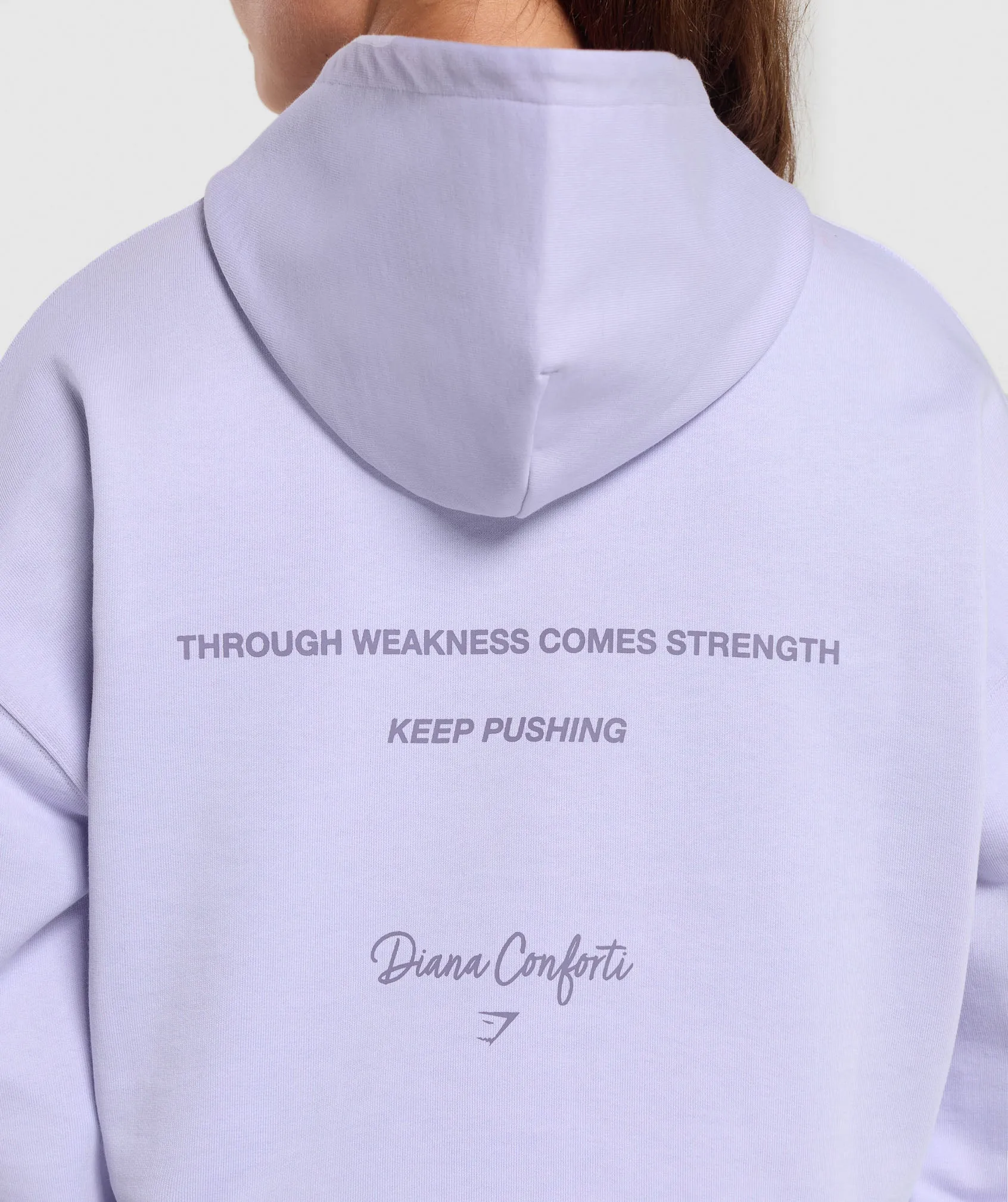 GS X Diana Oversized Graphic Hoodie - Powdered Lilac