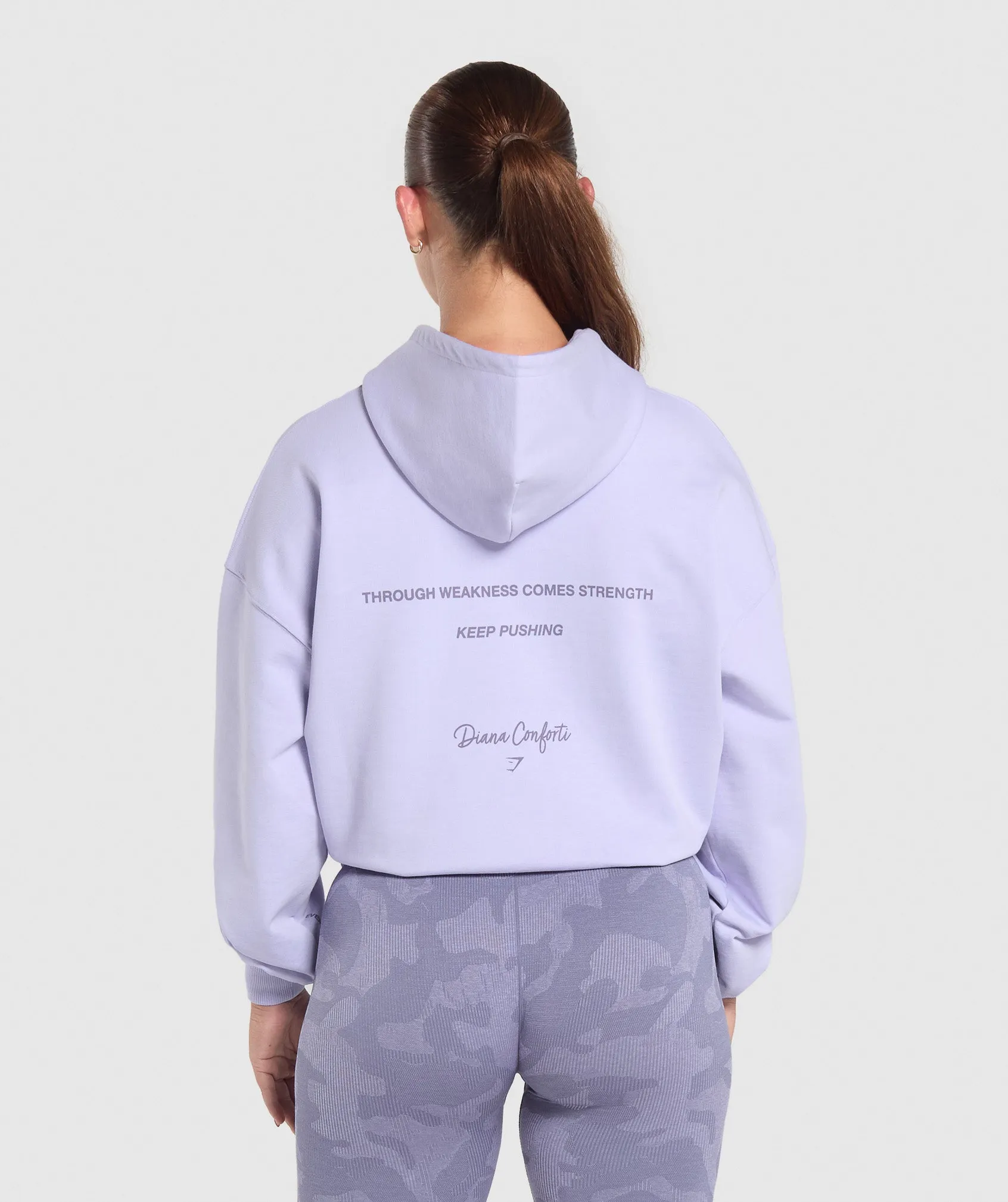 GS X Diana Oversized Graphic Hoodie - Powdered Lilac