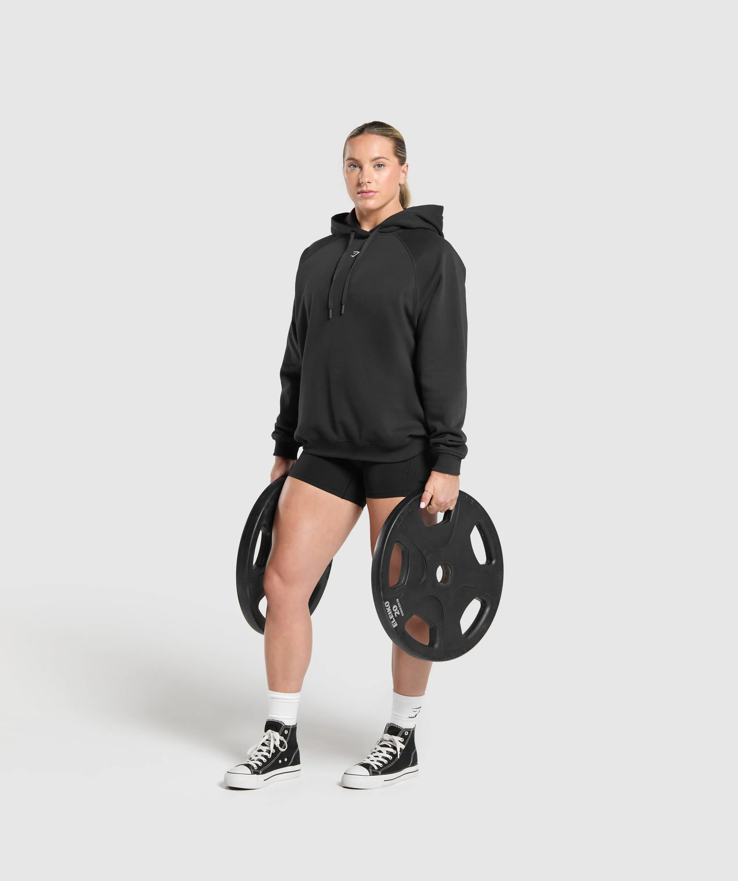 Gymshark Lifting Club Graphic Brushed Hoodie - Black
