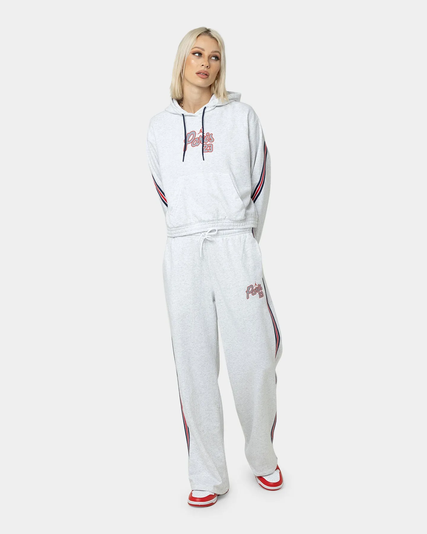 Jordan Women's Paris Saint-Germain Fleece Hoodie Birch Heather