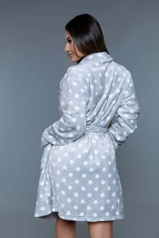 Kaylee Polka Dot Front Tie Belt Robe
