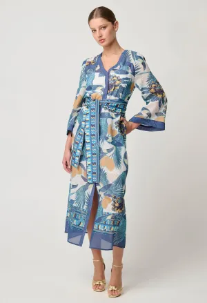 Kimona Cotton Silk Coat Dress