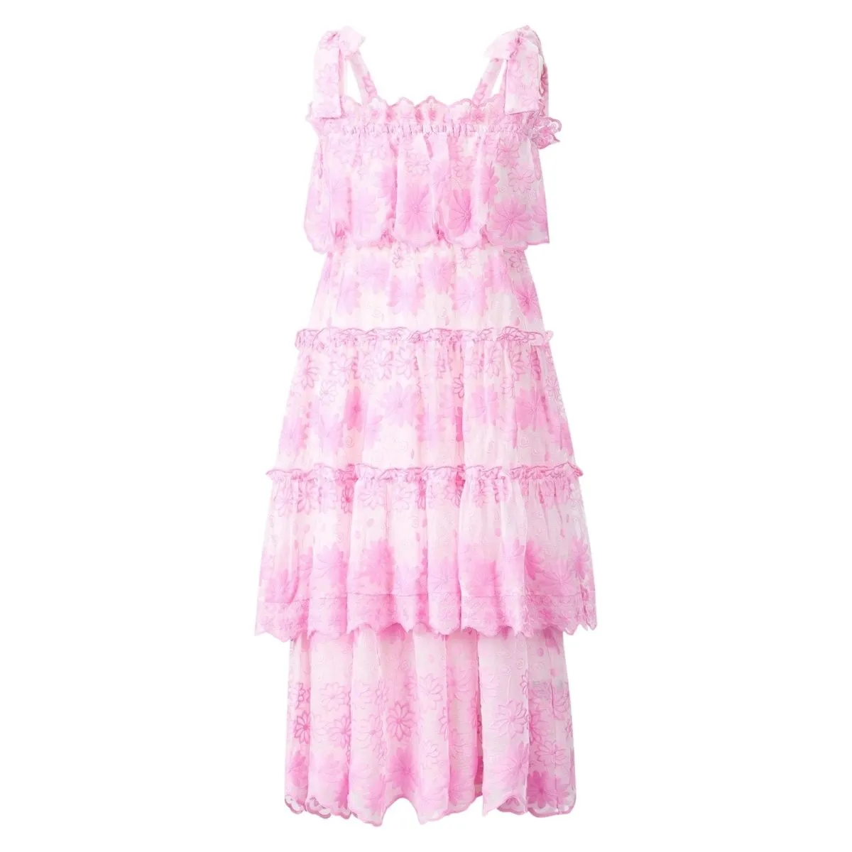 LENA EMBROIDERED MAXI DRESS