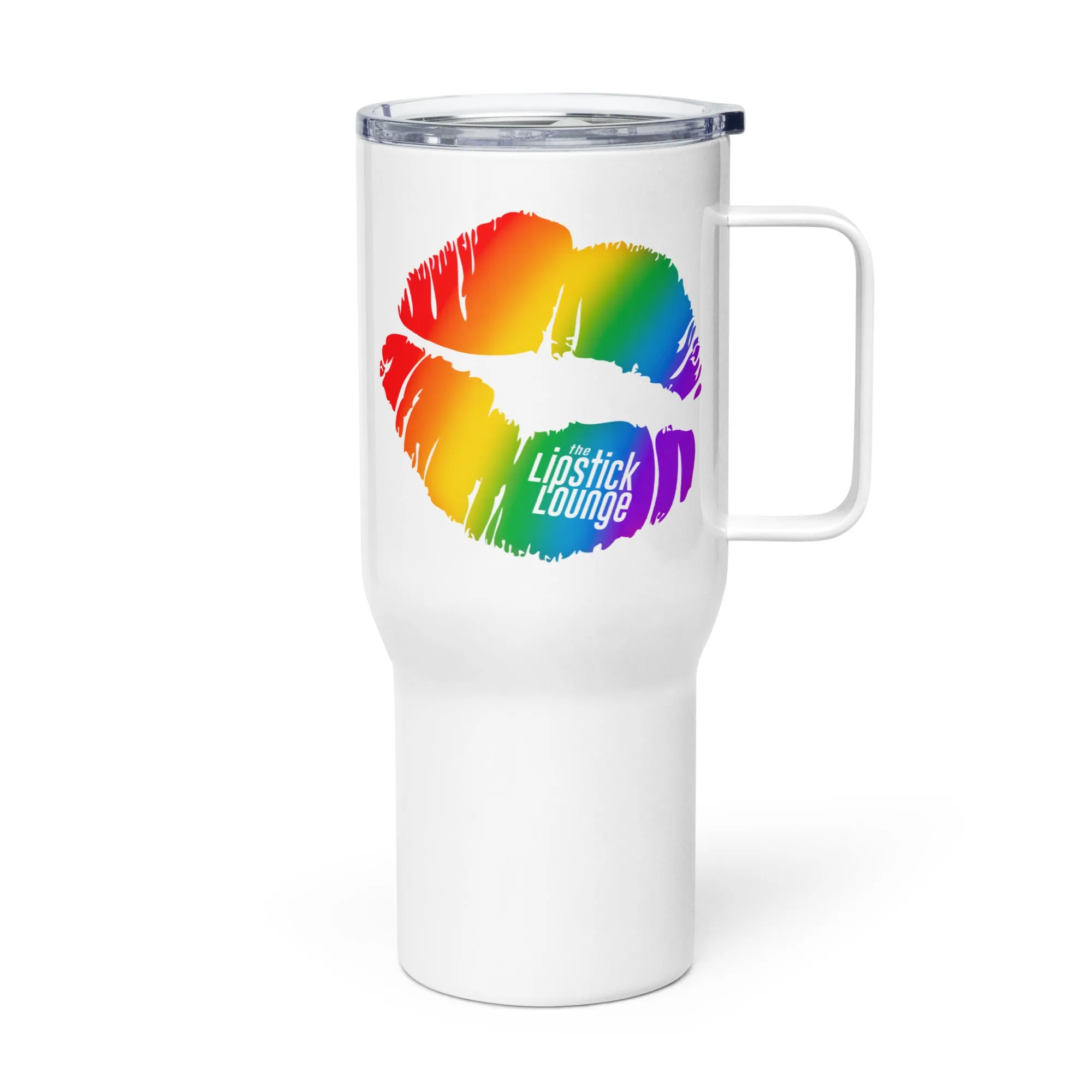 Lipstick Lounge Rainbow Logo Travel Mug