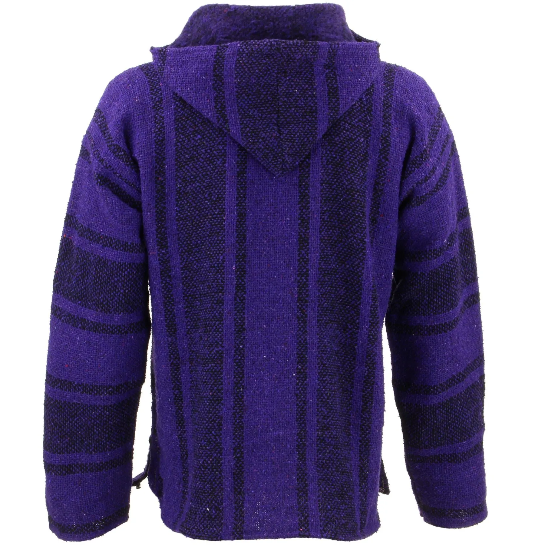 Mexican Baja Jerga Hoody - Purple & Black