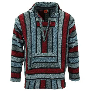 Recycled Mexican Baja Jerga Hoody - Red White Blue