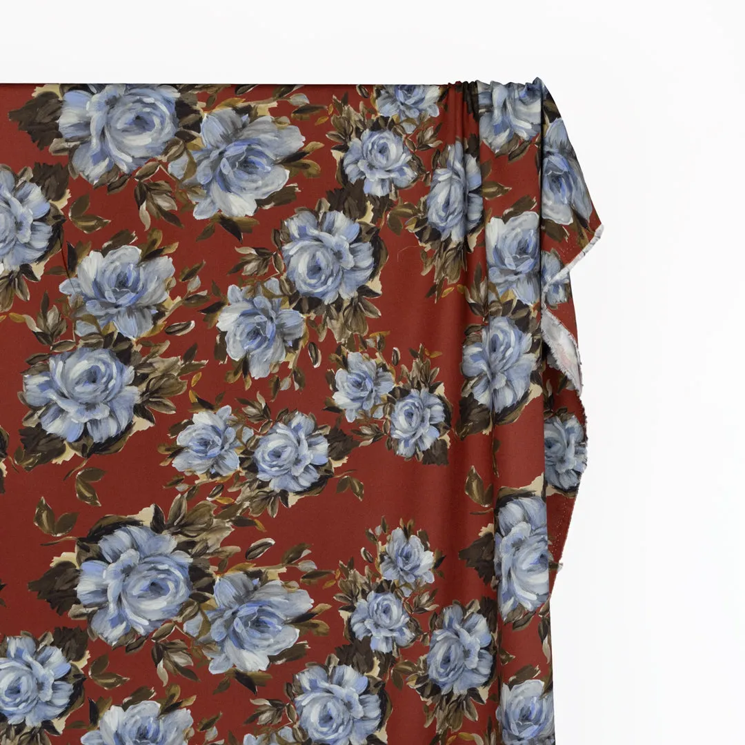 Remnant - 80cm - Deadstock Muse Viscose Twill - Spice/Bluestone/Kelp