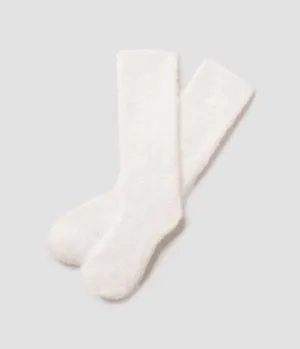 Ribbed Feather Knit Socks - Sugar Swizzle