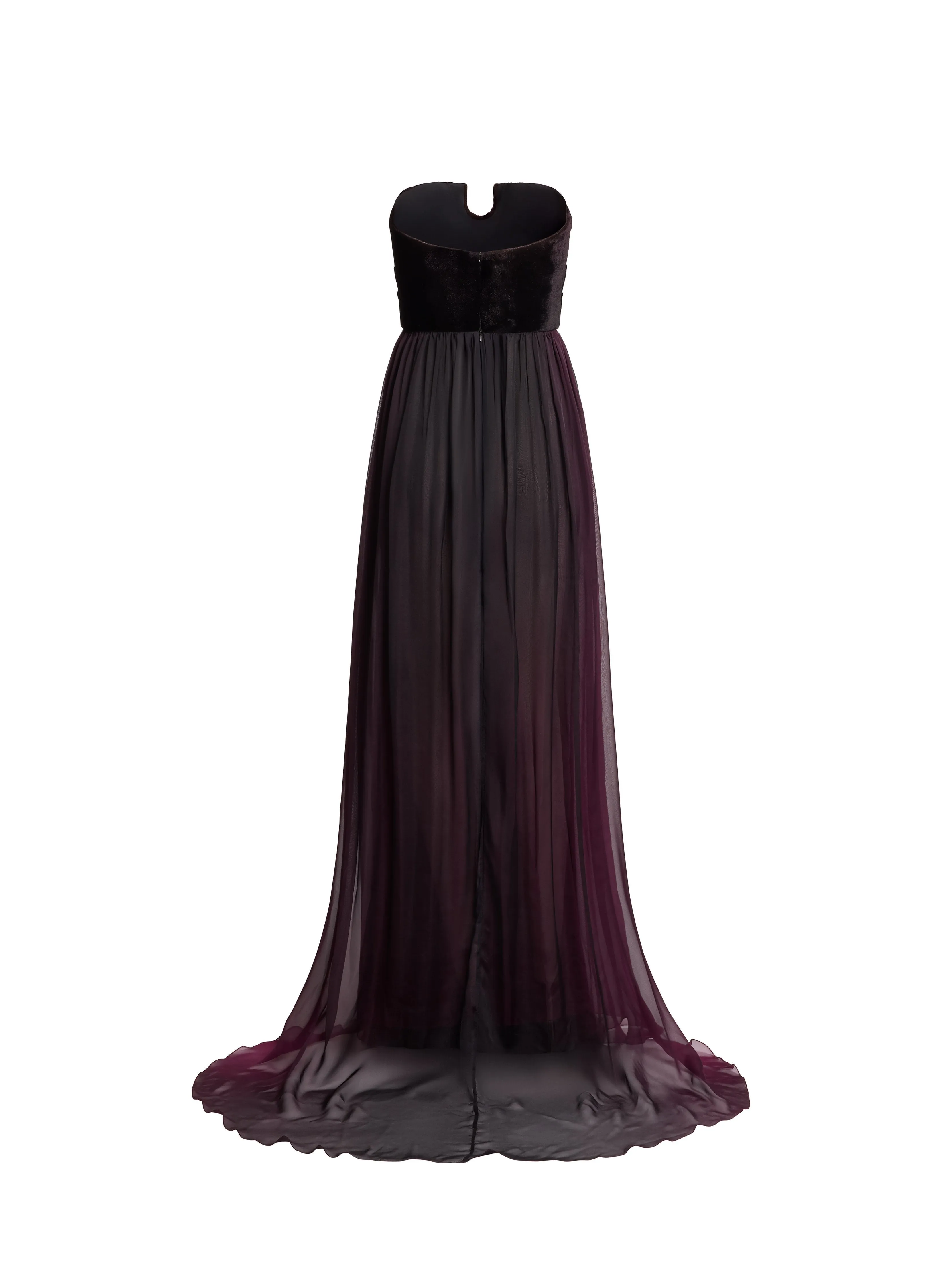 Silk and Velvet Long Dress