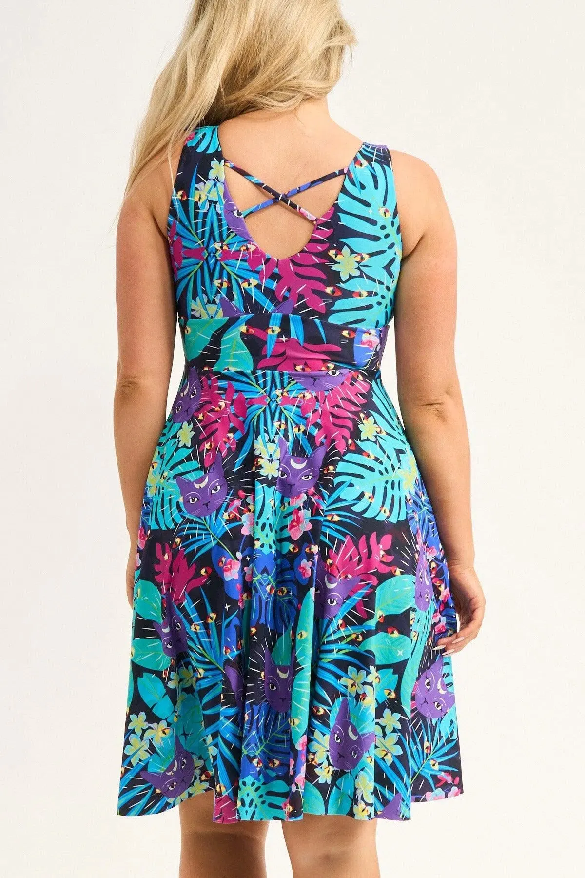 Silky Reversible Comfort Crop Midi Dress W/Pockets - Mysticatz