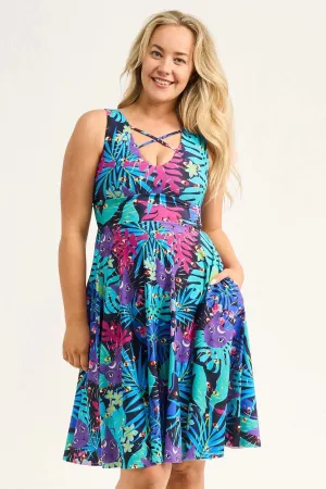 Silky Reversible Comfort Crop Midi Dress W/Pockets - Mysticatz