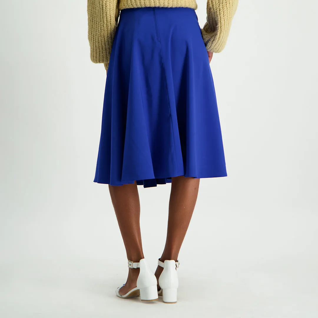 Skirt black flare cotton
