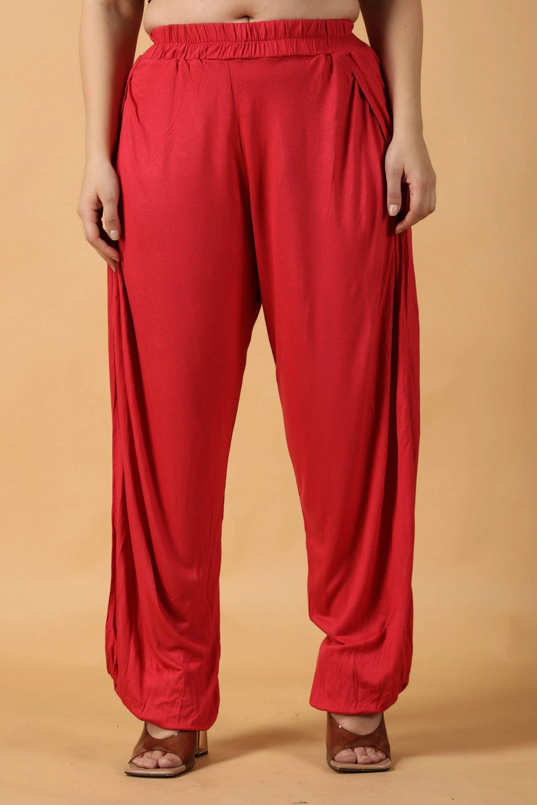 Solid Side Slit Bottom Tie Pyjamas
