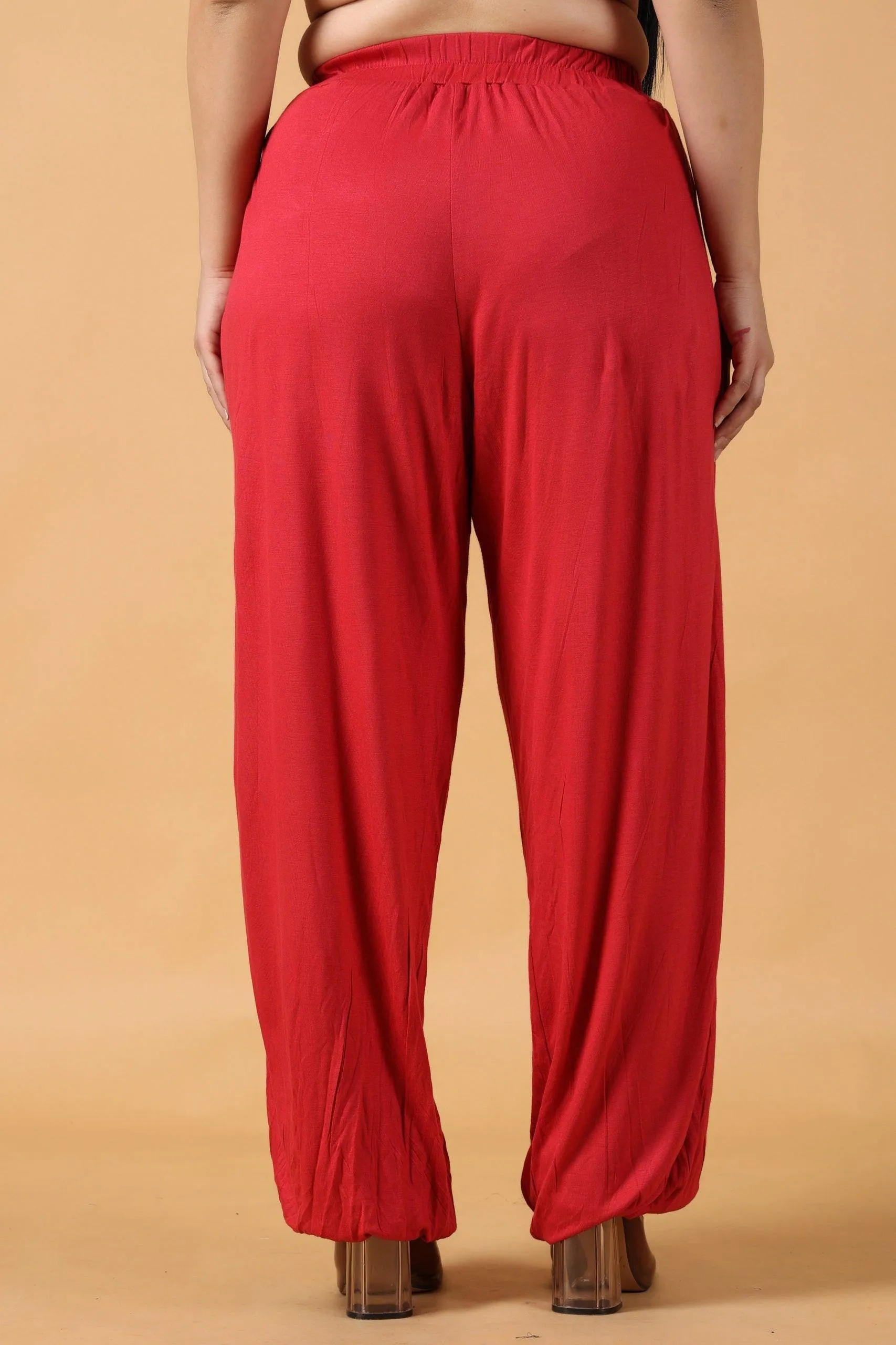 Solid Side Slit Bottom Tie Pyjamas