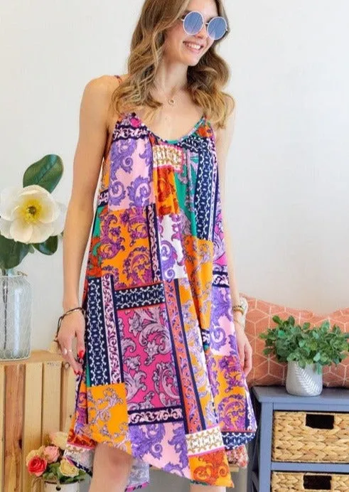 Super Soft Colorful Summer Sun Dress Made in USA