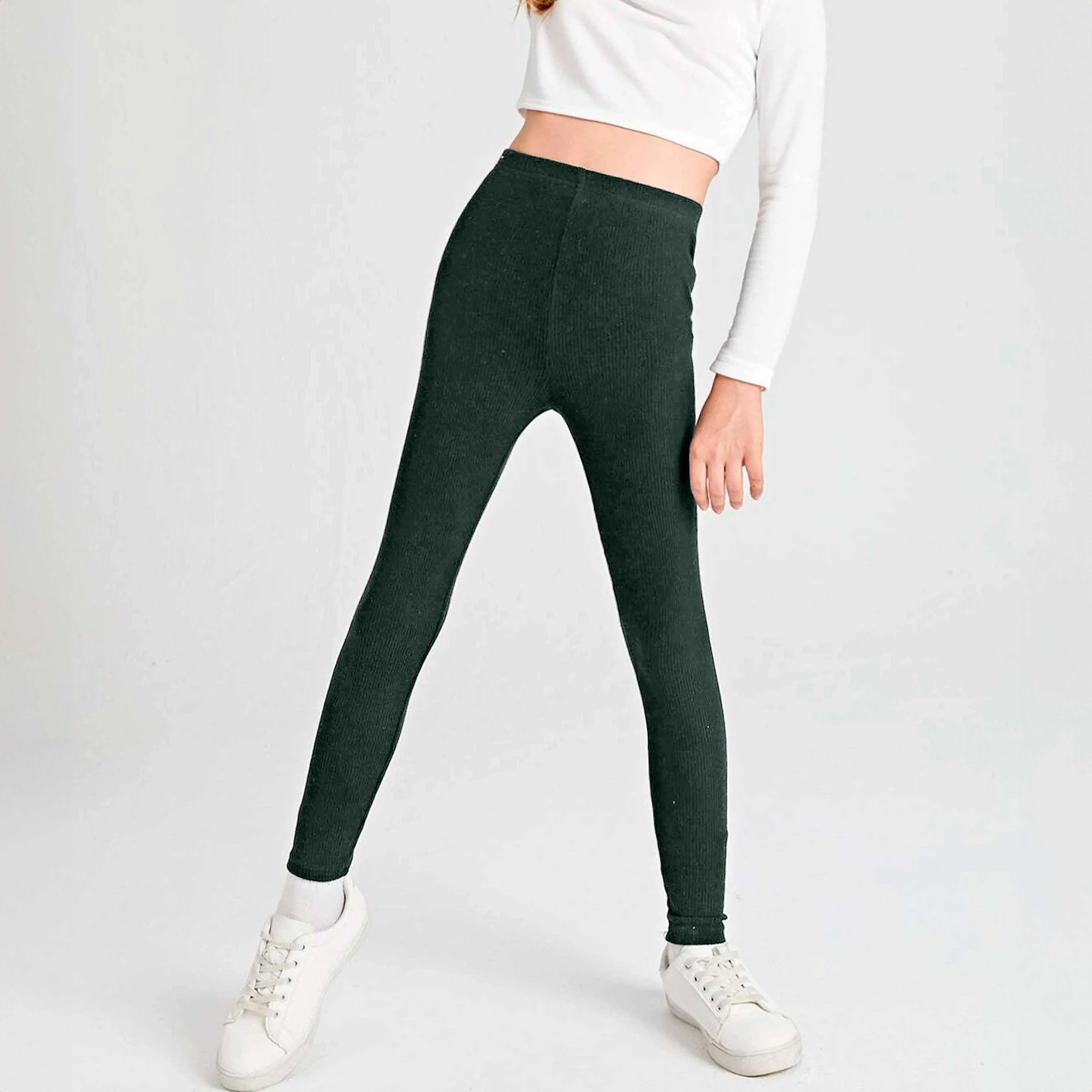 Terez Girl's Comfortable Minor Fault Rib Leggings