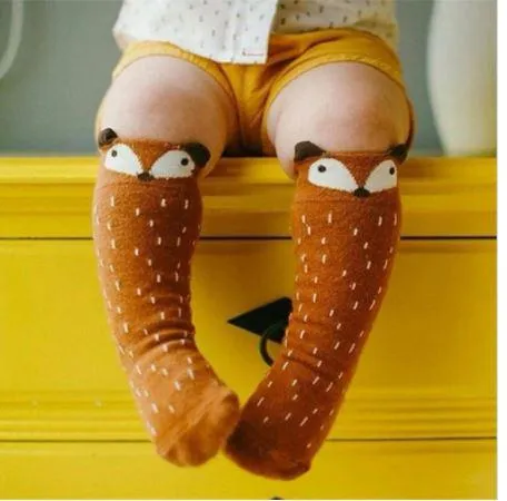 Unisex Baby Knee High Animal Cartoon Soft Cotton Socks