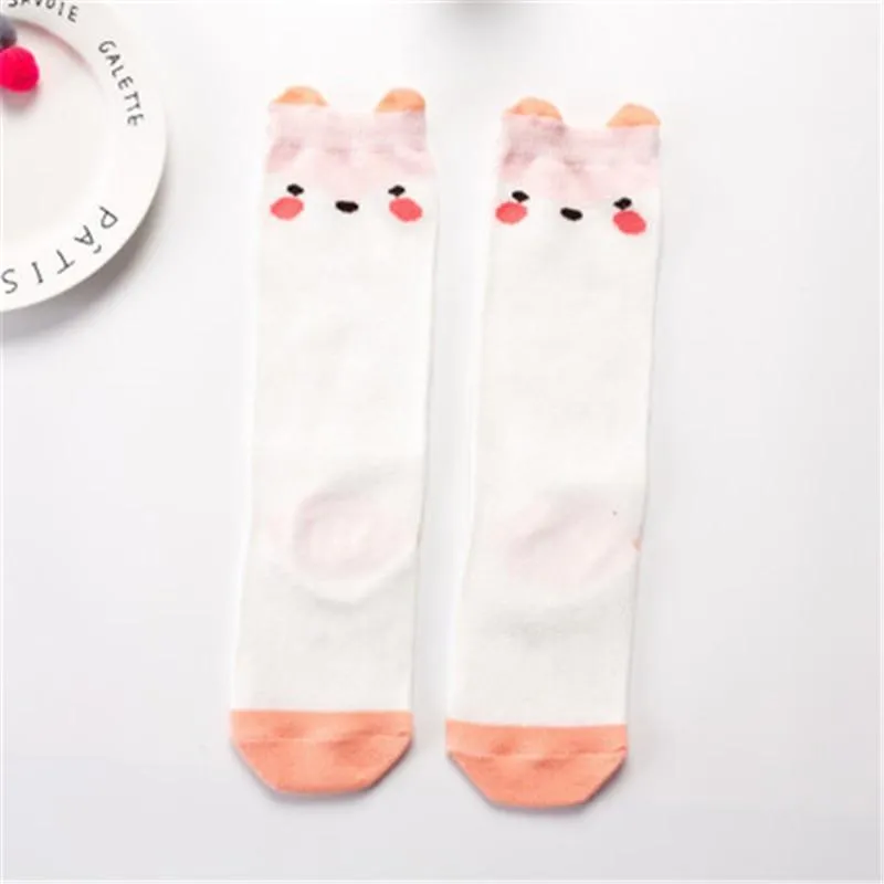 Unisex Baby Knee High Animal Cartoon Soft Cotton Socks