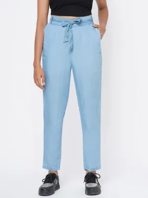 Women High-Rise Comfort Paper Bag Pants